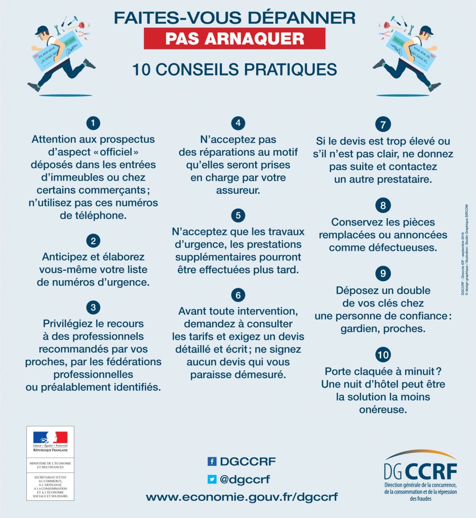 DGCCRF dépanner pas arnaquer